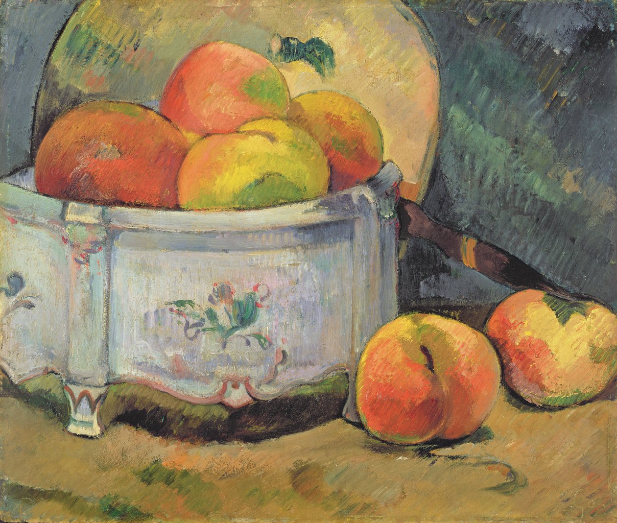 Stilleben med ferskner, ca. 1889 (olie på panel) af Paul Gauguin