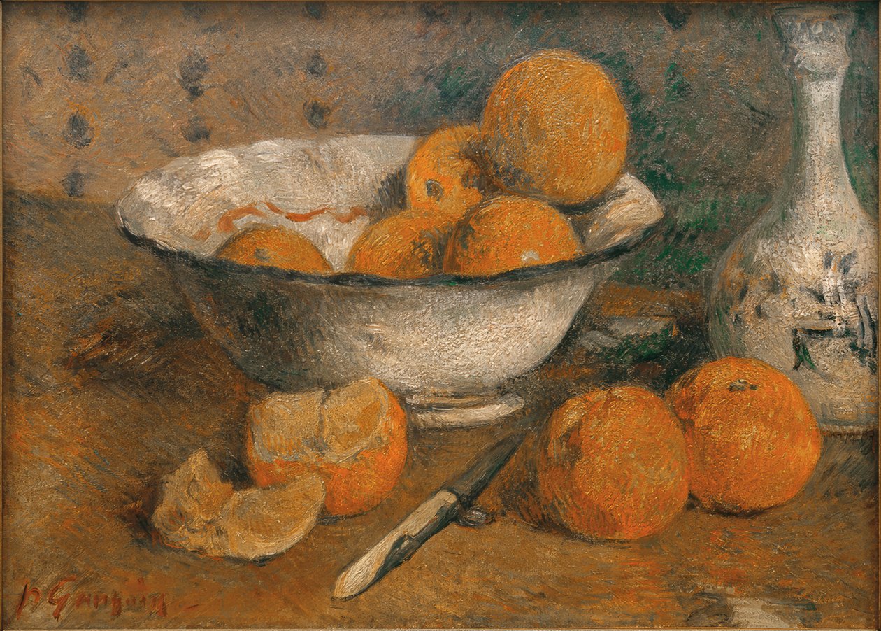 Stilleben med appelsiner af Paul Gauguin