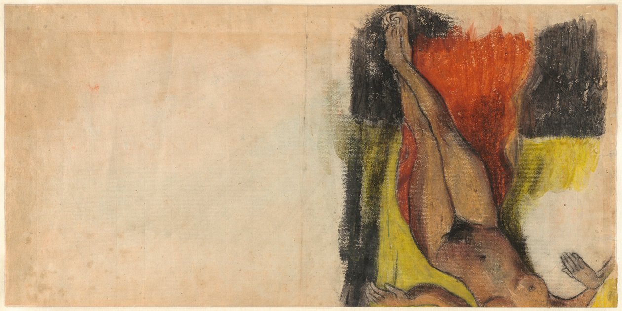 Studie til Aita tamari vahine Judith te parari af Paul Gauguin