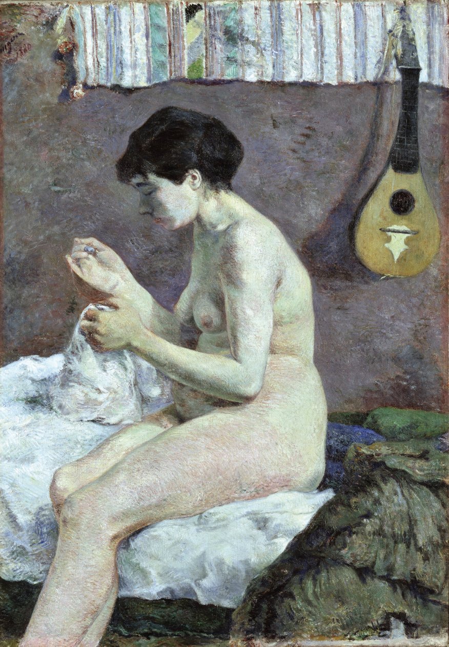 Studie af en nøgen Suzanne-syning. af Paul Gauguin