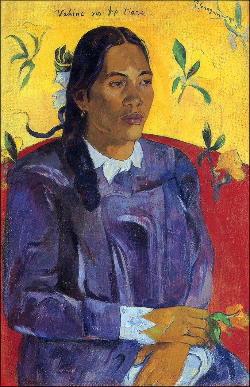 Tahiti: Vahine No Te Tiare (kvinde med en blomst), Paul Gauguin (1891) af Paul Gauguin