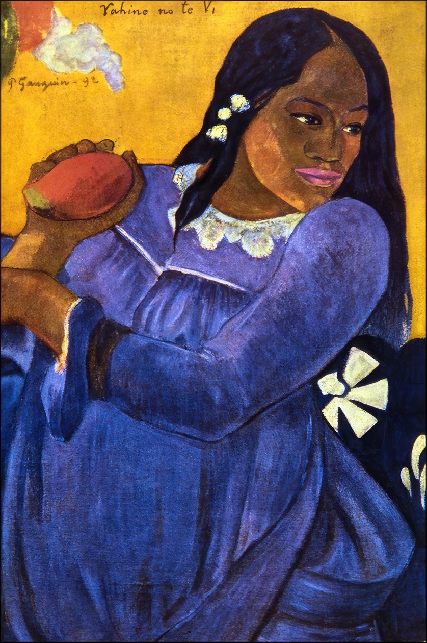 Tahiti: Vahine No Te Vi (kvinde med mango), Paul Gauguin, 1892 af Paul Gauguin