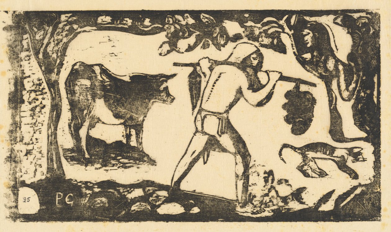 Tahitian Carrying Bananas (bæreren af ​​fei) af Paul Gauguin