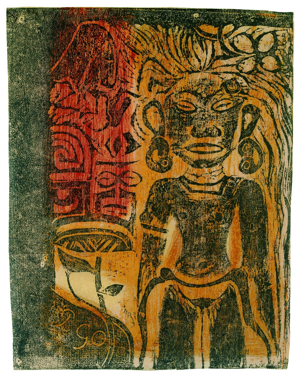 Tahitiansk idol, 1894-1895. af Paul Gauguin