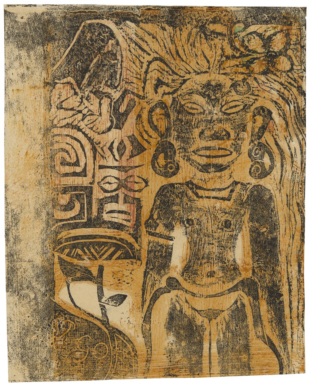 Tahitiansk idol, Gudinden Hina, 1894-95 af Paul Gauguin