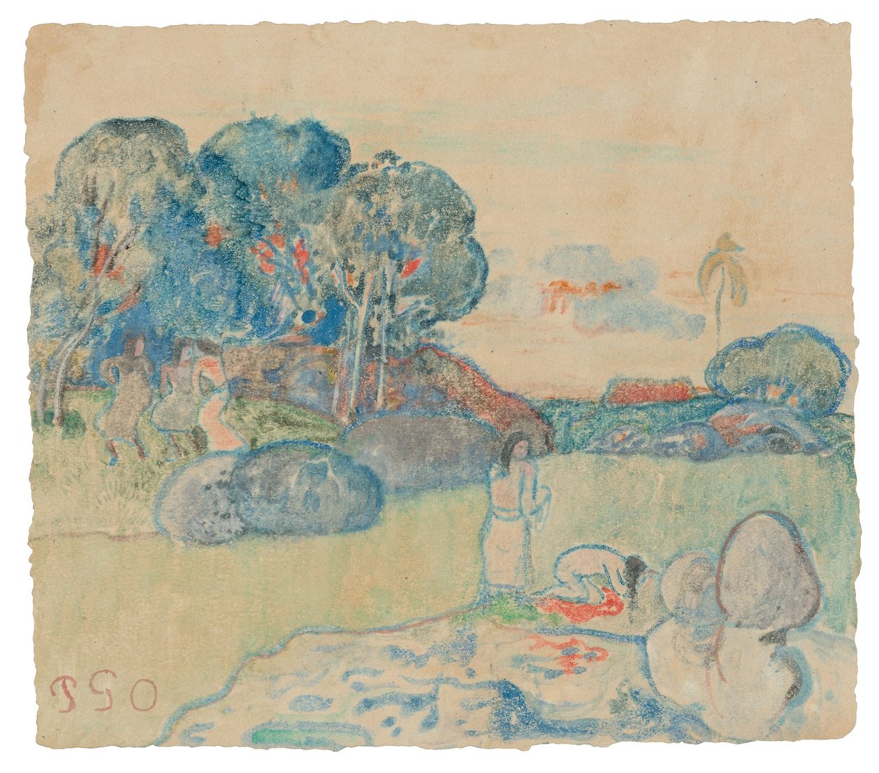 Tahitisk landskab af Paul Gauguin