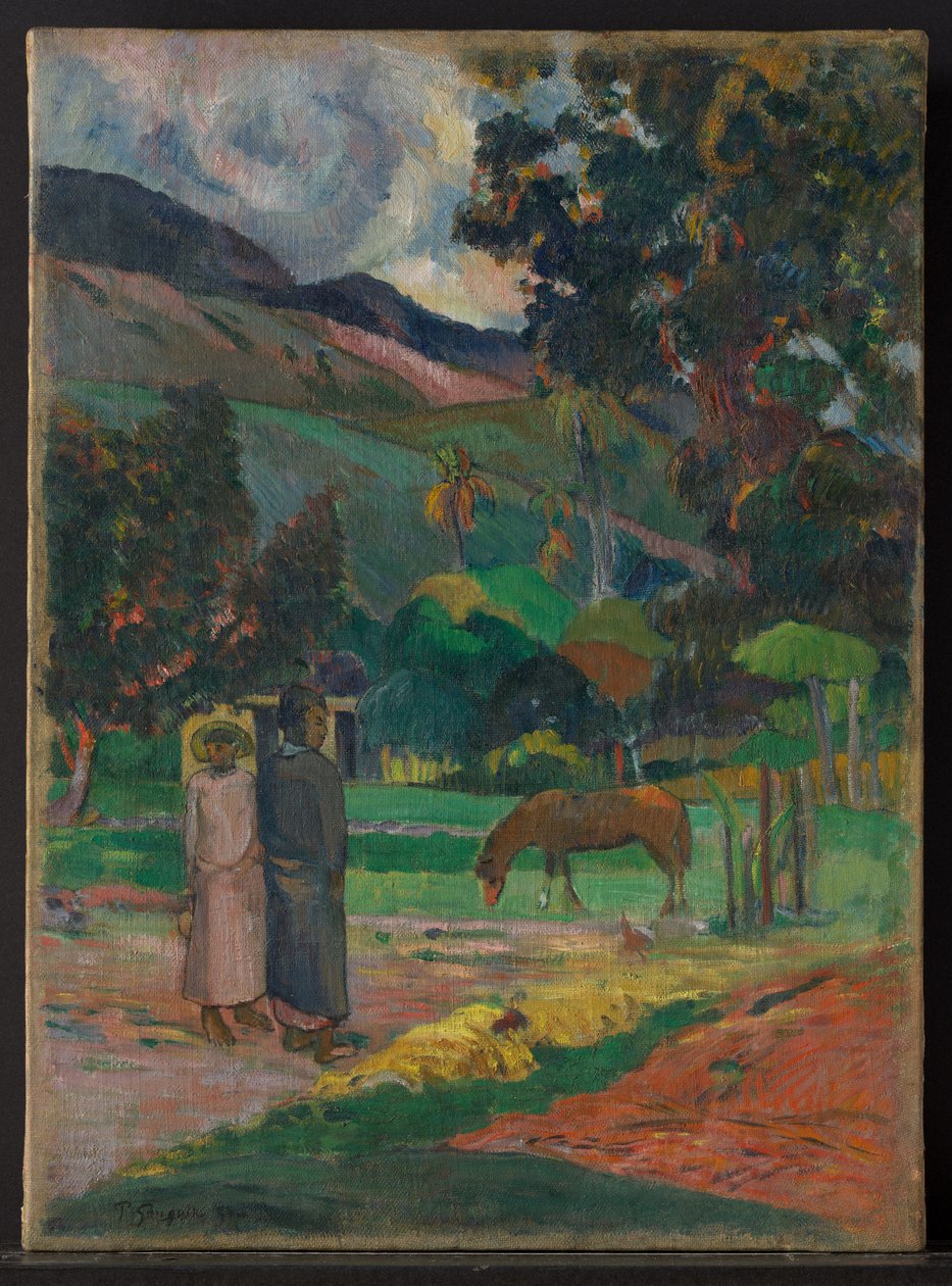 Tahitiansk landskab af Paul Gauguin