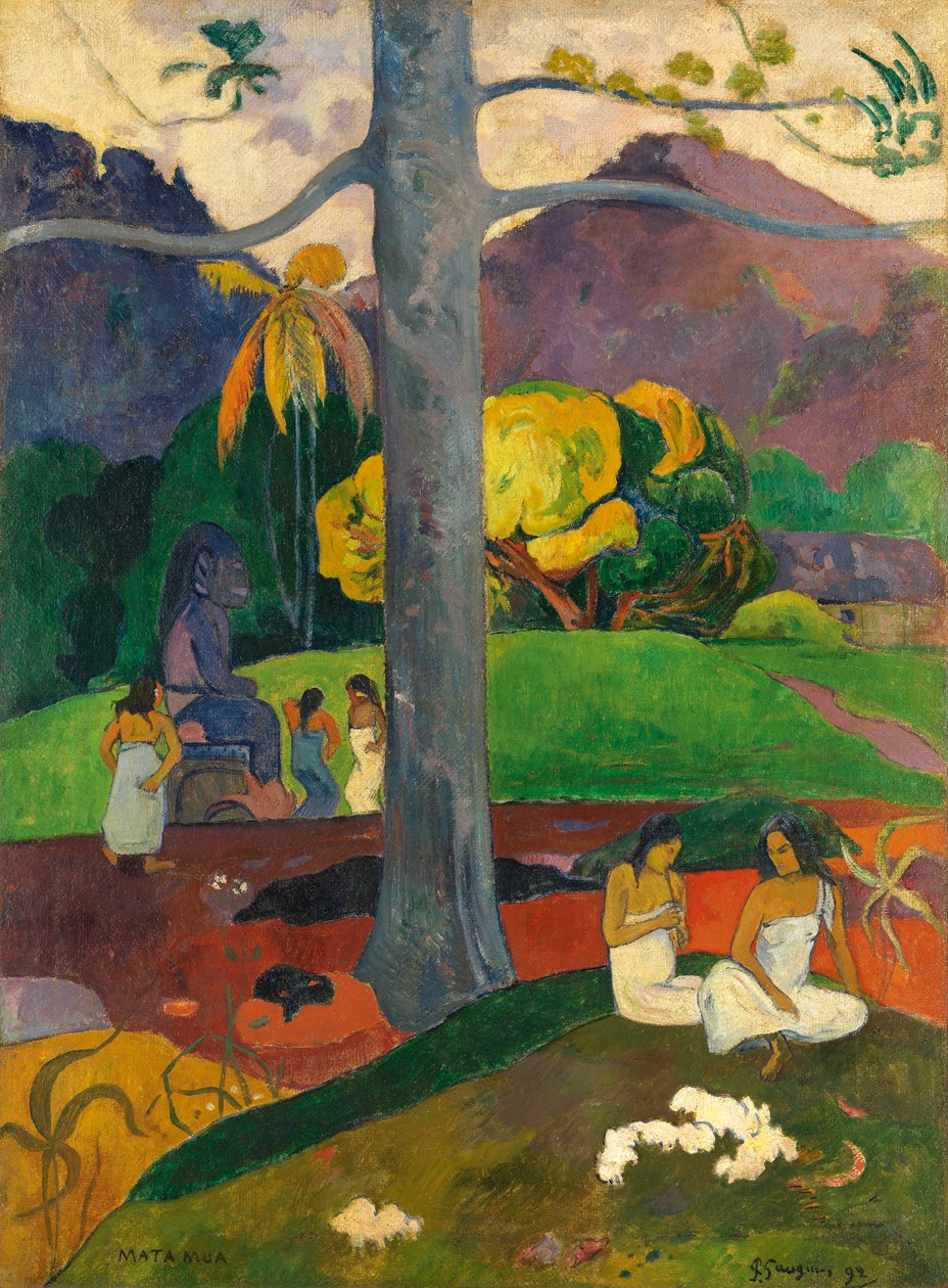 Tahitiansk:  Mata Mua i gamle dage af Paul Gauguin