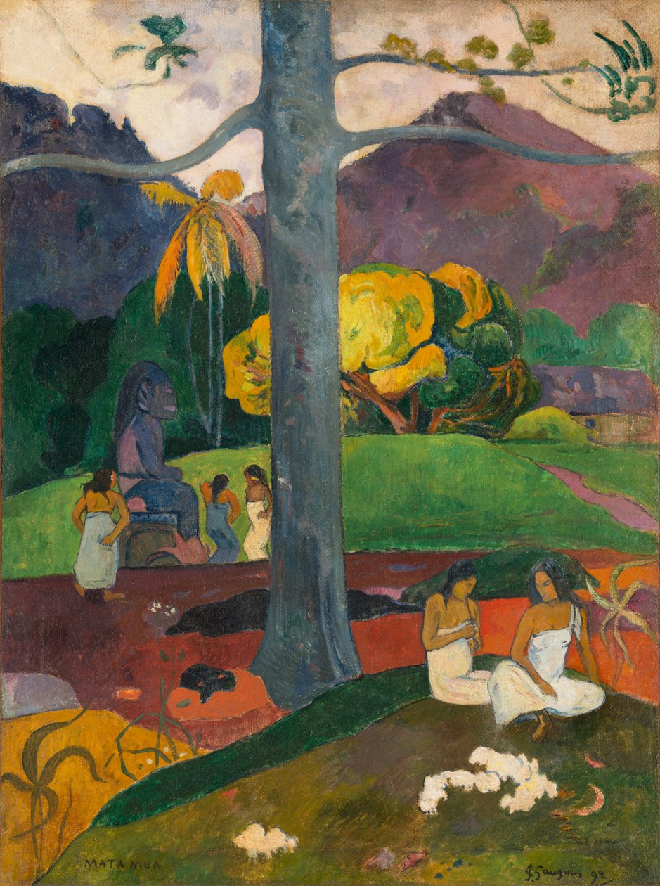 Tahitiansk:  Mata Mua i gamle dage af Paul Gauguin