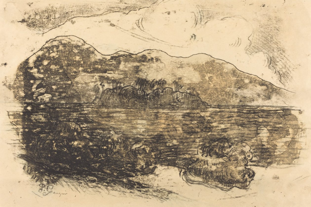 Tahitian Shore [recto], ca. 1900. af Paul Gauguin