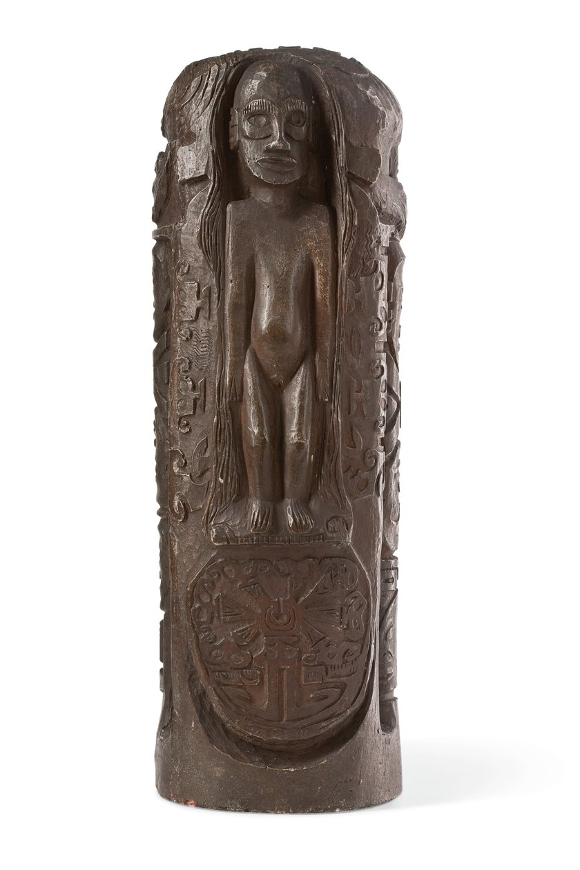 Tahitiansk totem til Kristus på korset, efter 1894 (patineret gips) af Paul Gauguin