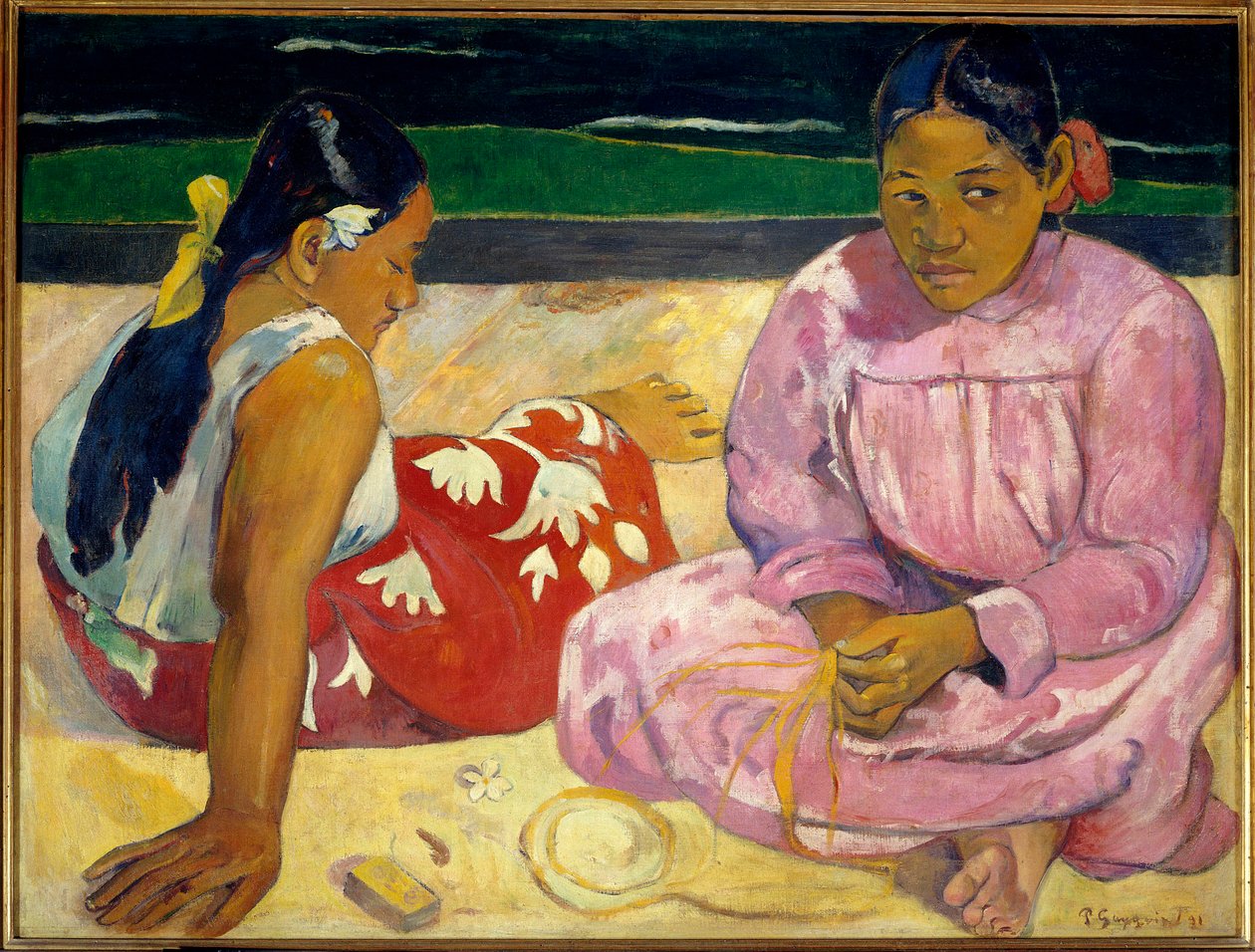 Tahitilaiset naiset tai Rannalla af Paul Gauguin