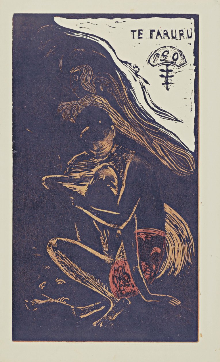 Te Faruru Her elsker vi fra serien Noa Noa, 1893-1894 af Paul Gauguin