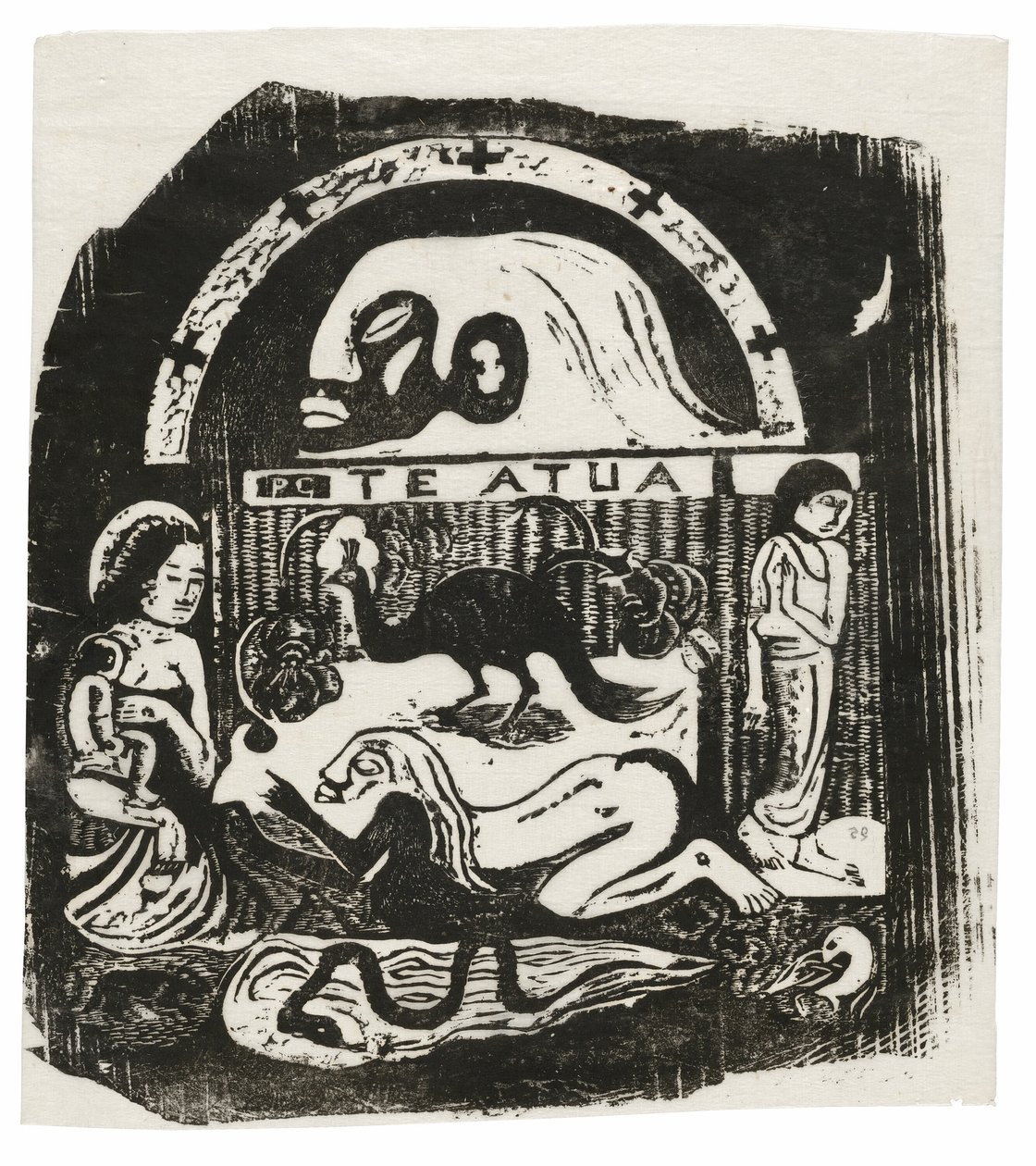 Te atua (Guden), fra Suite of Late Wood-Block Prints af Paul Gauguin