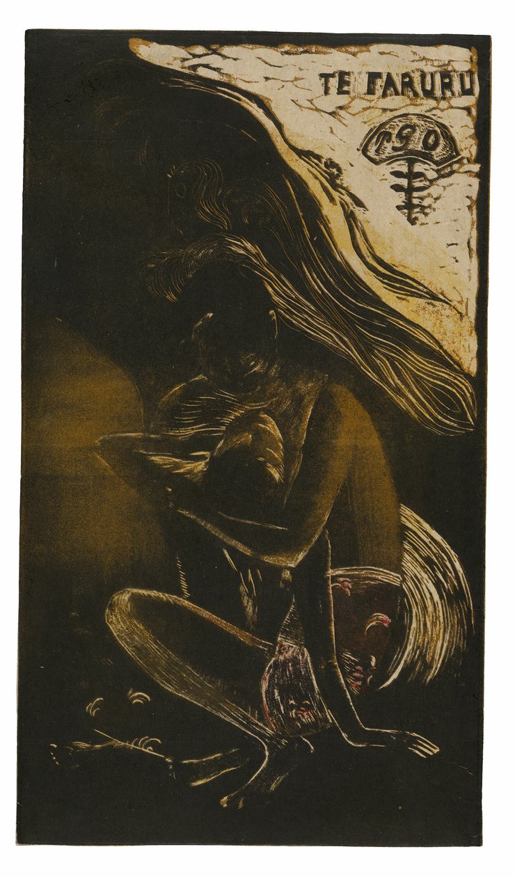 Te faruru (Here We Love Love), fra Noa Noa Suite af Paul Gauguin