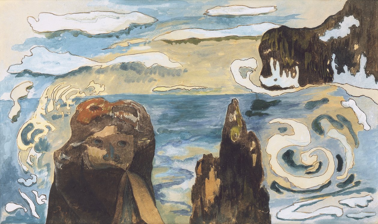 The Black Rocks, 1889 af Paul Gauguin