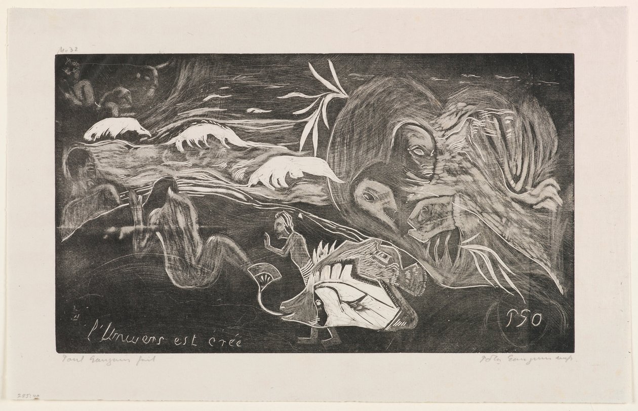 The Creation of the Universe, fra serien "Noa Noa" af Paul Gauguin