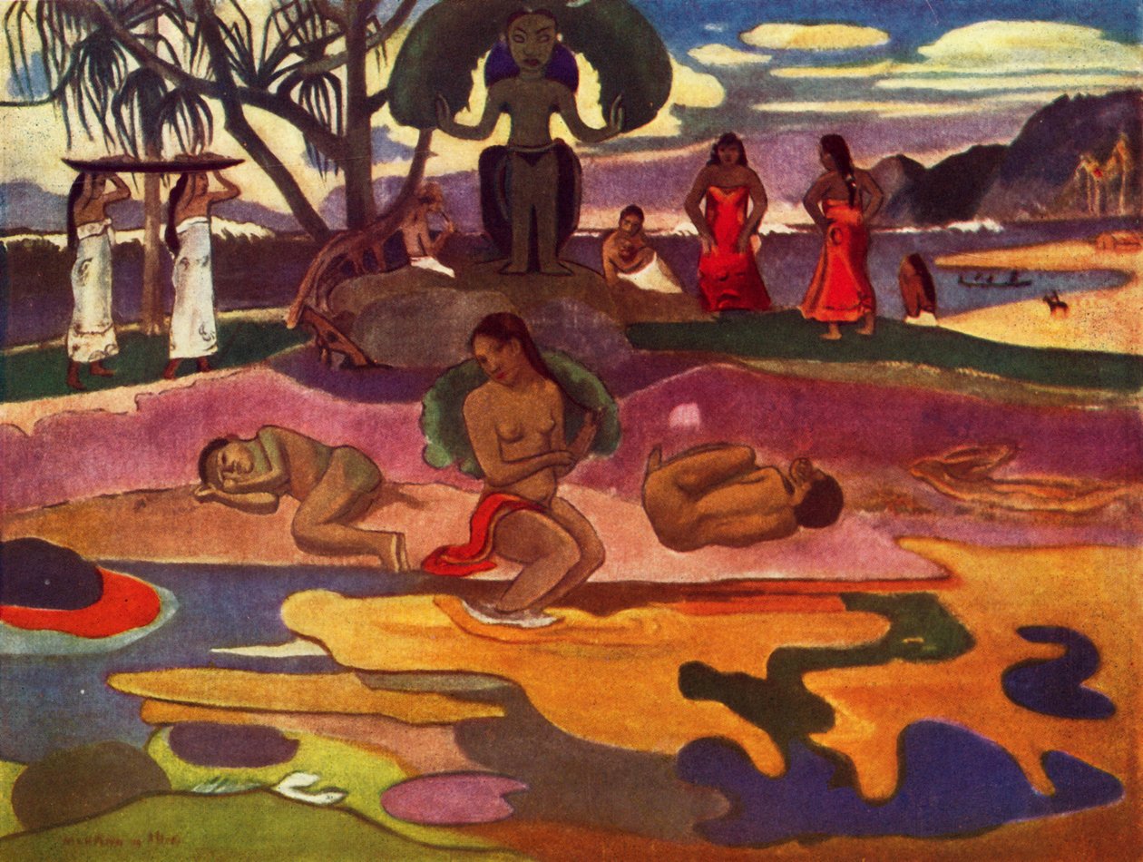 The Day of the God Mahana No Atua, 1936 af Paul Gauguin