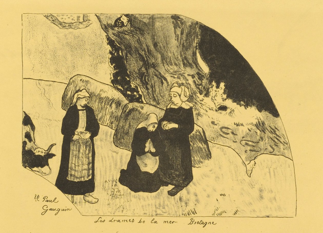 Havets dramaer - Bretagne af Paul Gauguin