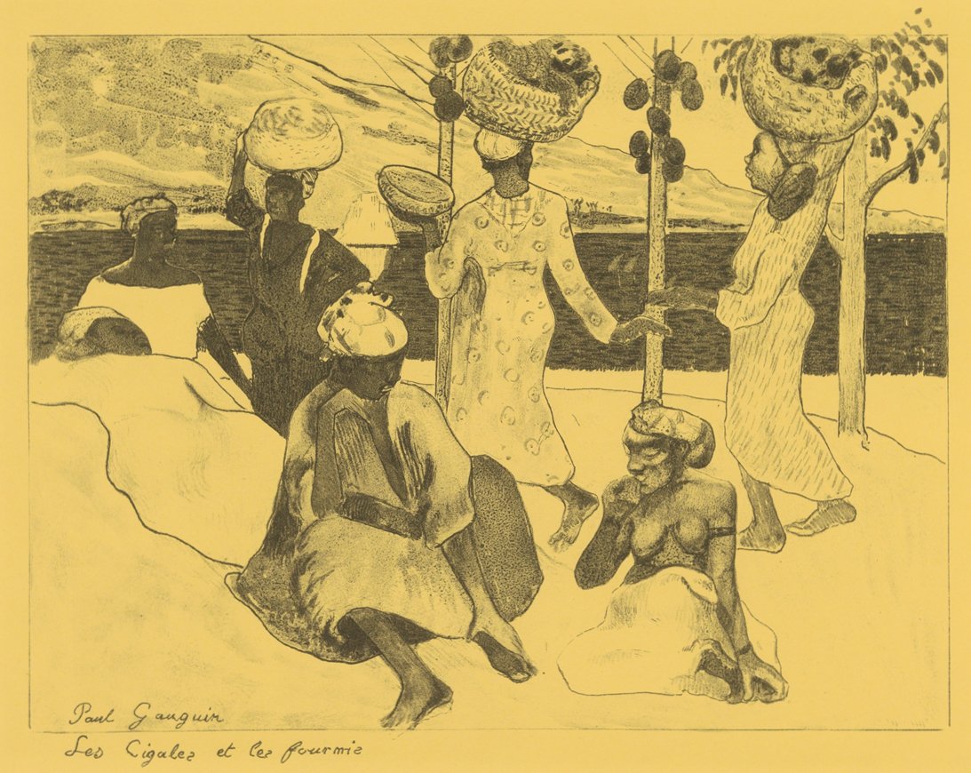 The Grasshoppers and the Ants: A Souvenir of Martinique, fra Volpini Suite: Dessins l..., 1889. af Paul Gauguin