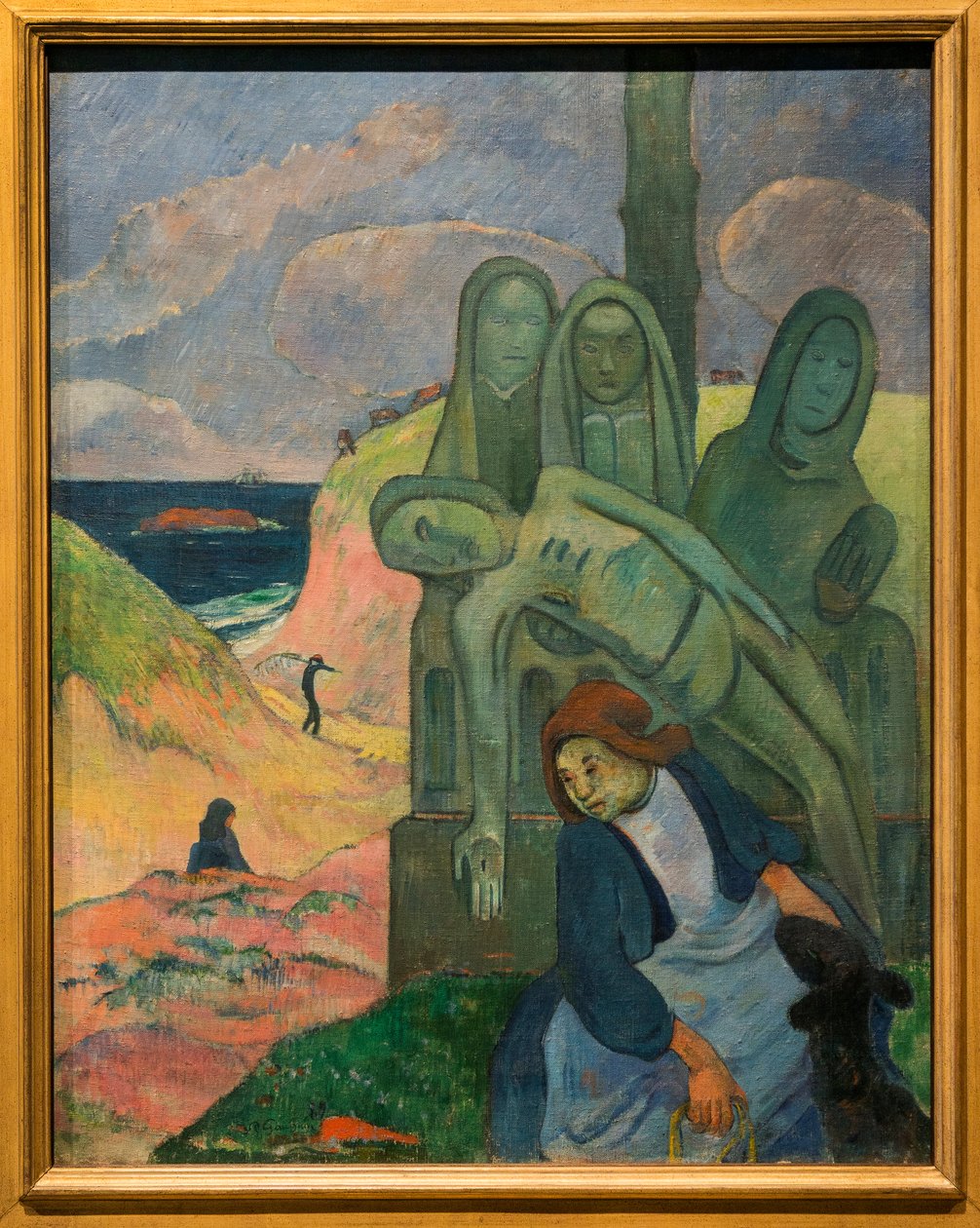 The Green Christ - Paul Gauguin (1848-1903) - 92 cm x 73 cm - Royal Museums of Fine Arts of Belgium - Post Impressionism - Breton Calvary af Paul Gauguin
