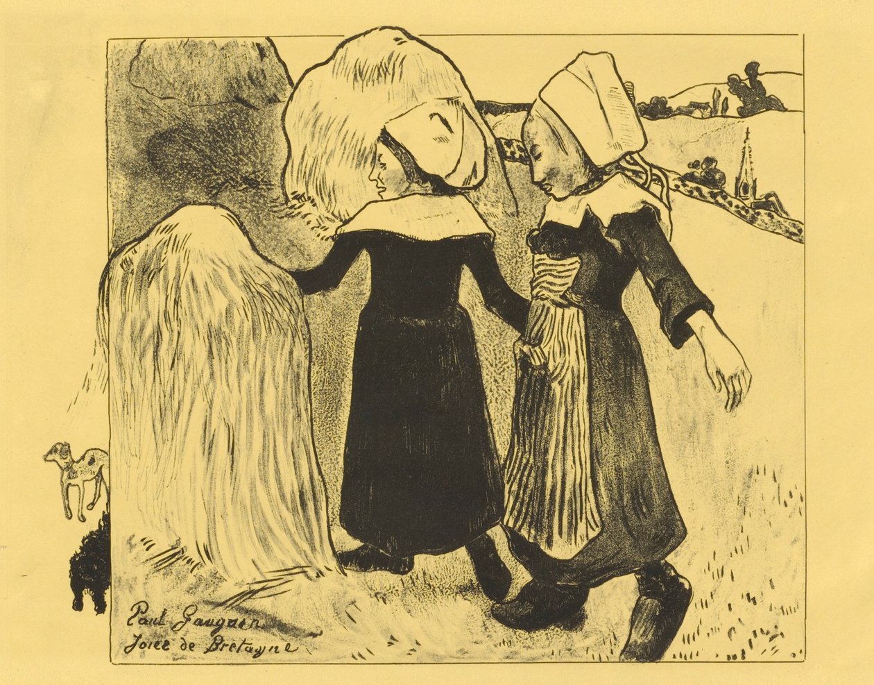 Bretagnes glæder af Paul Gauguin