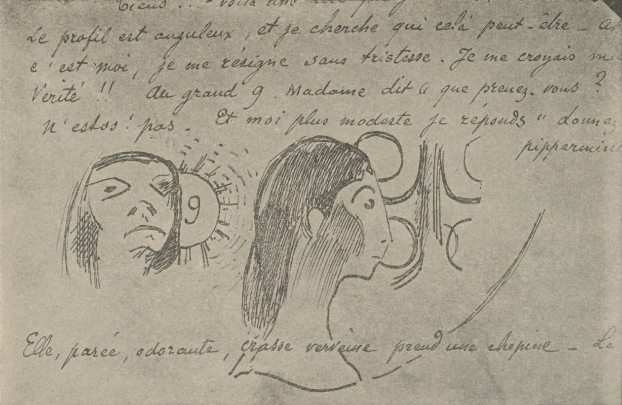 Profilen er kantet, 1936 af Paul Gauguin