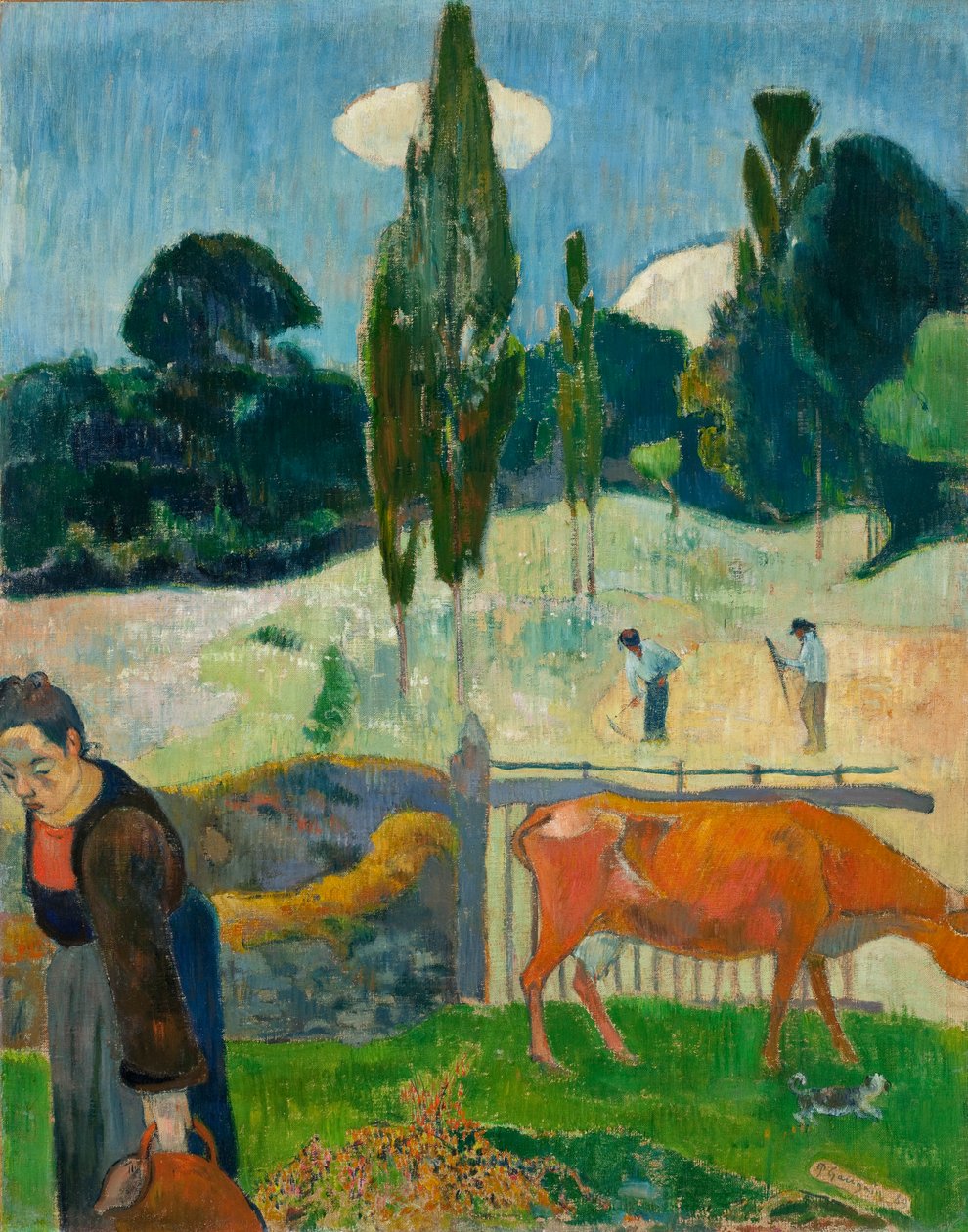 Den røde ko, 1889 af Paul Gauguin