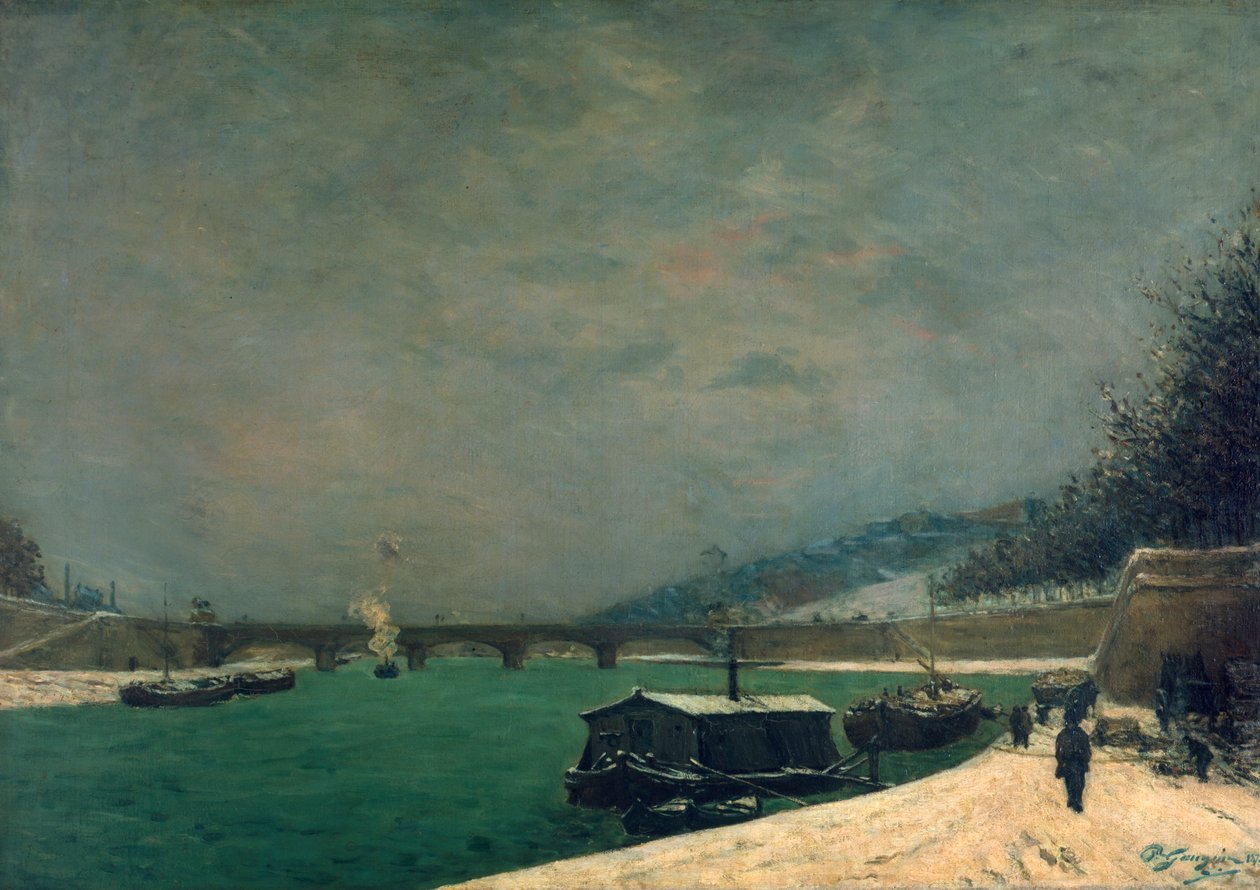 Seinen nær Pont de Jena, 1875. af Paul Gauguin