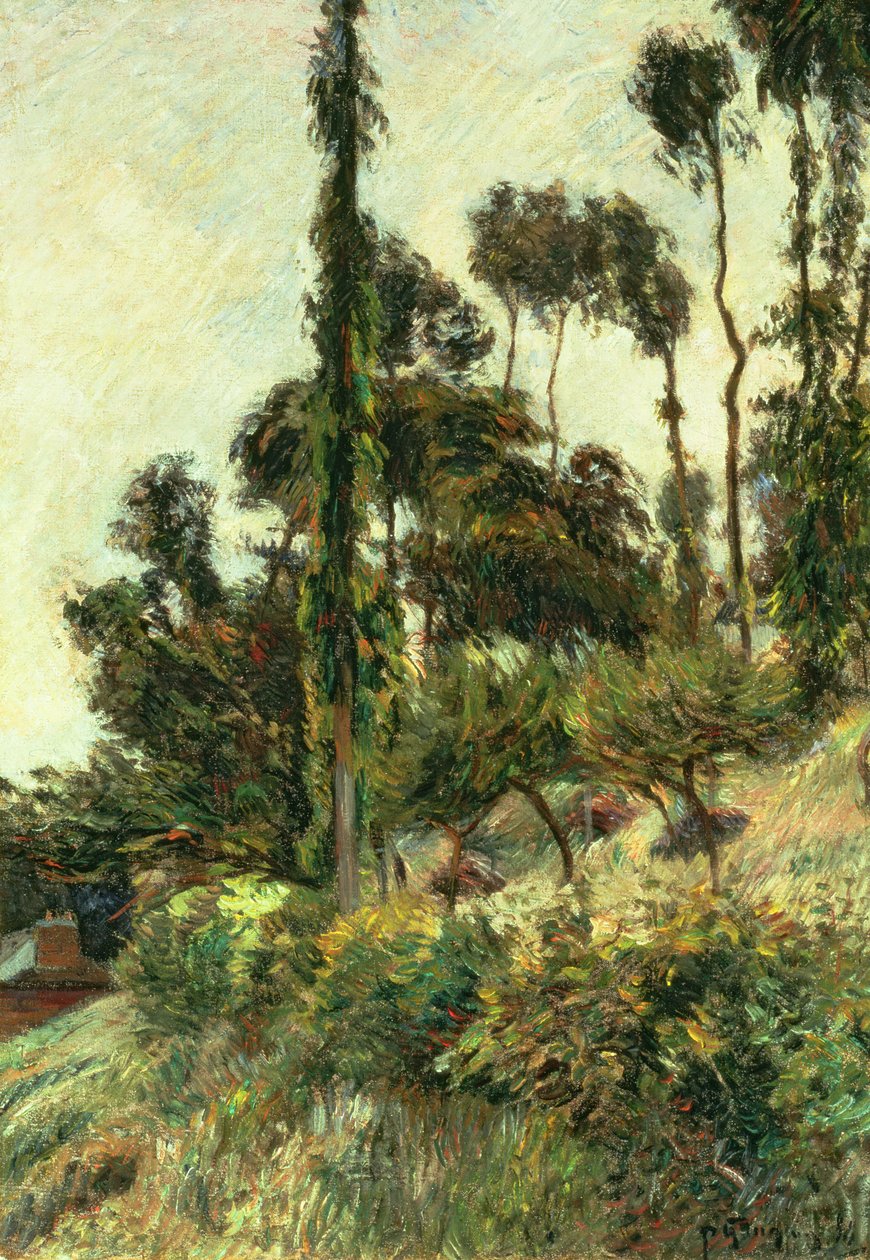 The Side of the Hill, 1884 af Paul Gauguin