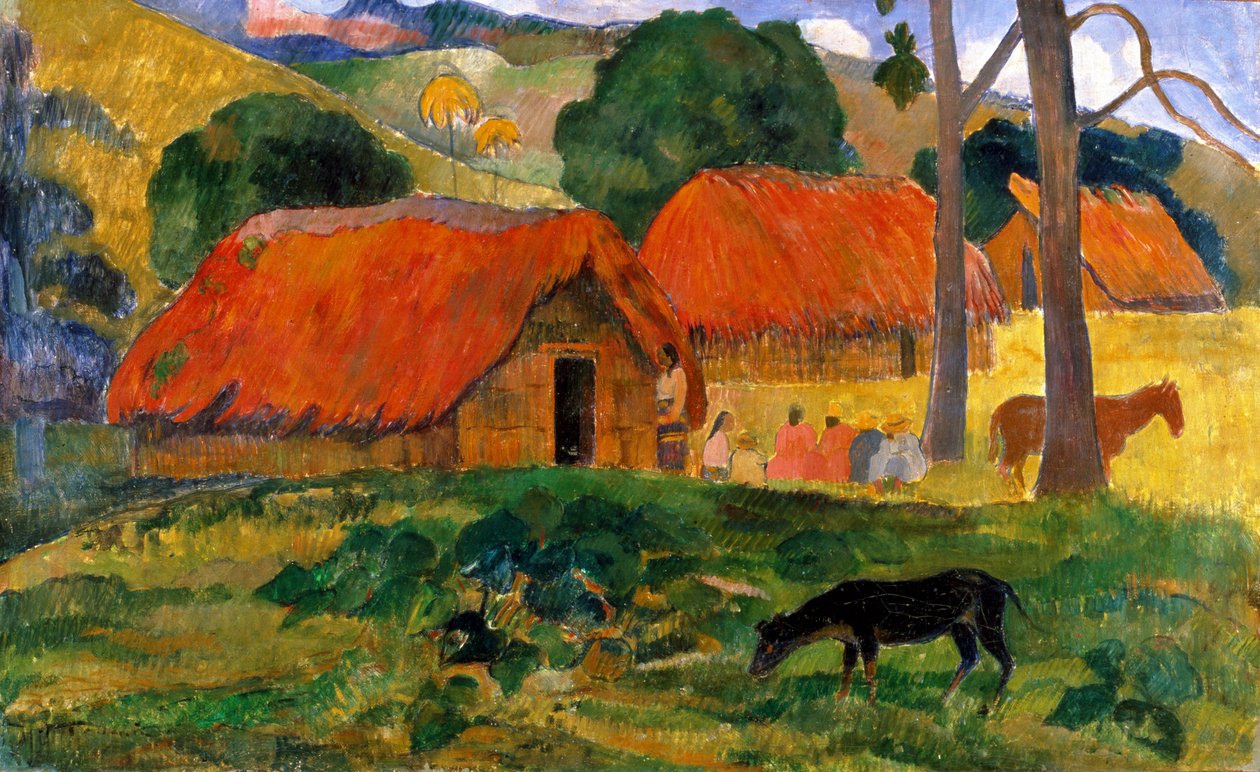 De tre hytter, Tahiti af Paul Gauguin