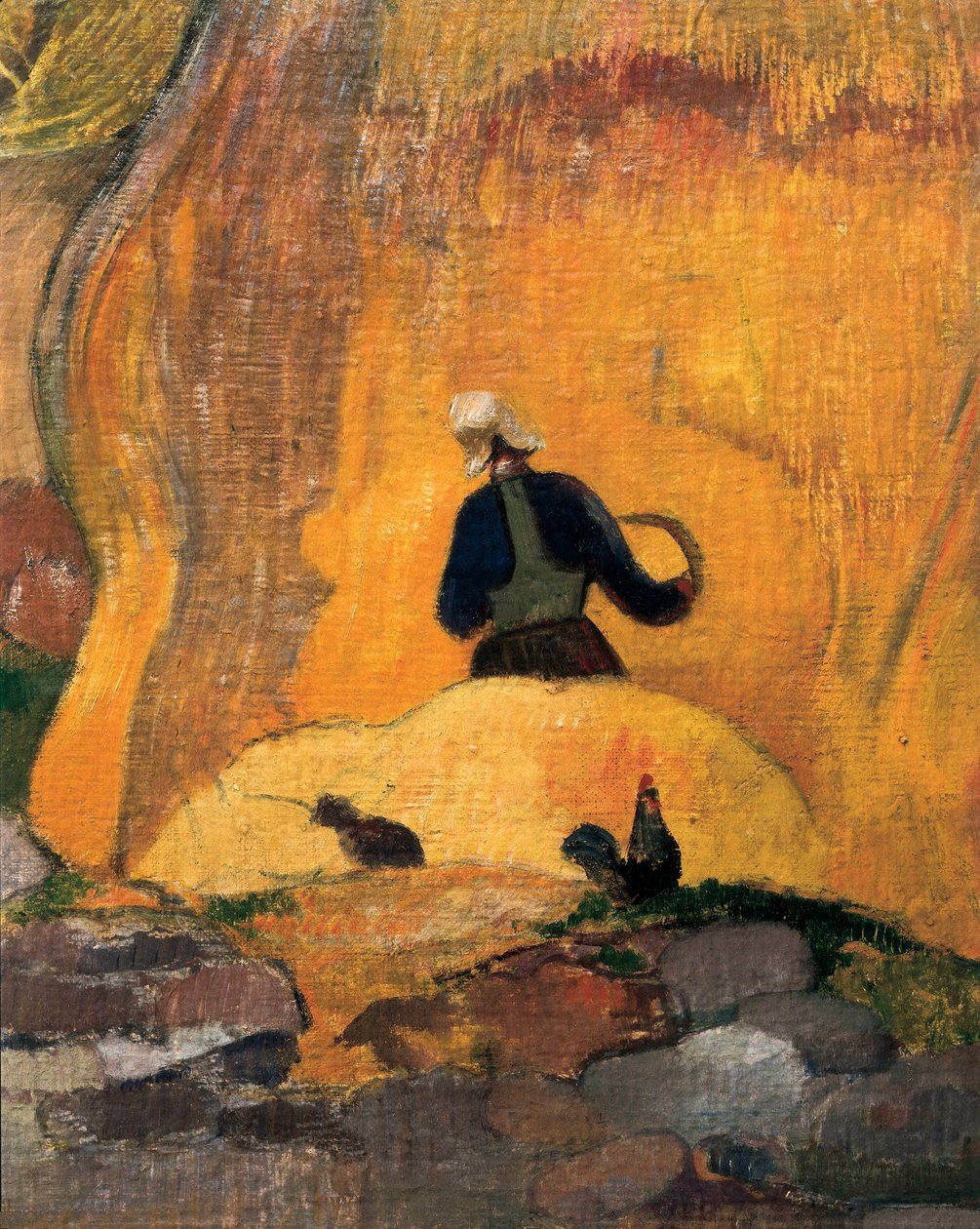 De gule møllesten eller The Blonde Harvest (detalje) 1889 (olie på lærred) af Paul Gauguin