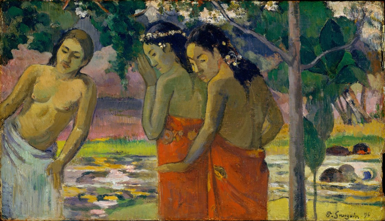 Tre tahitianske kvinder, 1896 af Paul Gauguin
