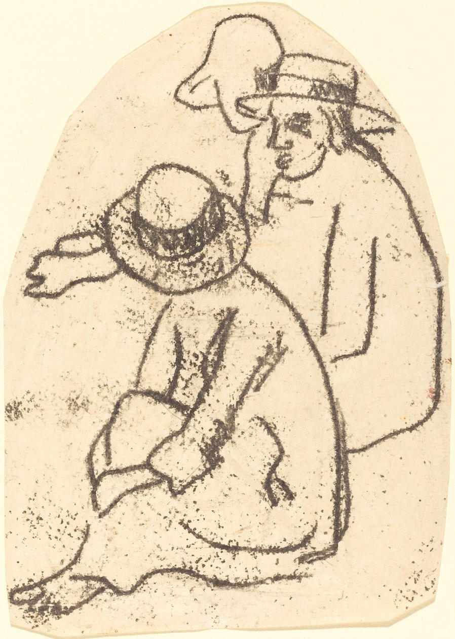 Three Tahitians Study for The Sister of Charity, 18991902. af Paul Gauguin