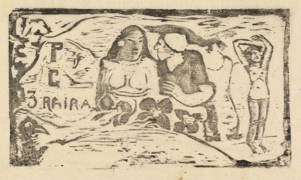 Titelside til Le Sourire Smilets titel, i eller efter 1895. af Paul Gauguin