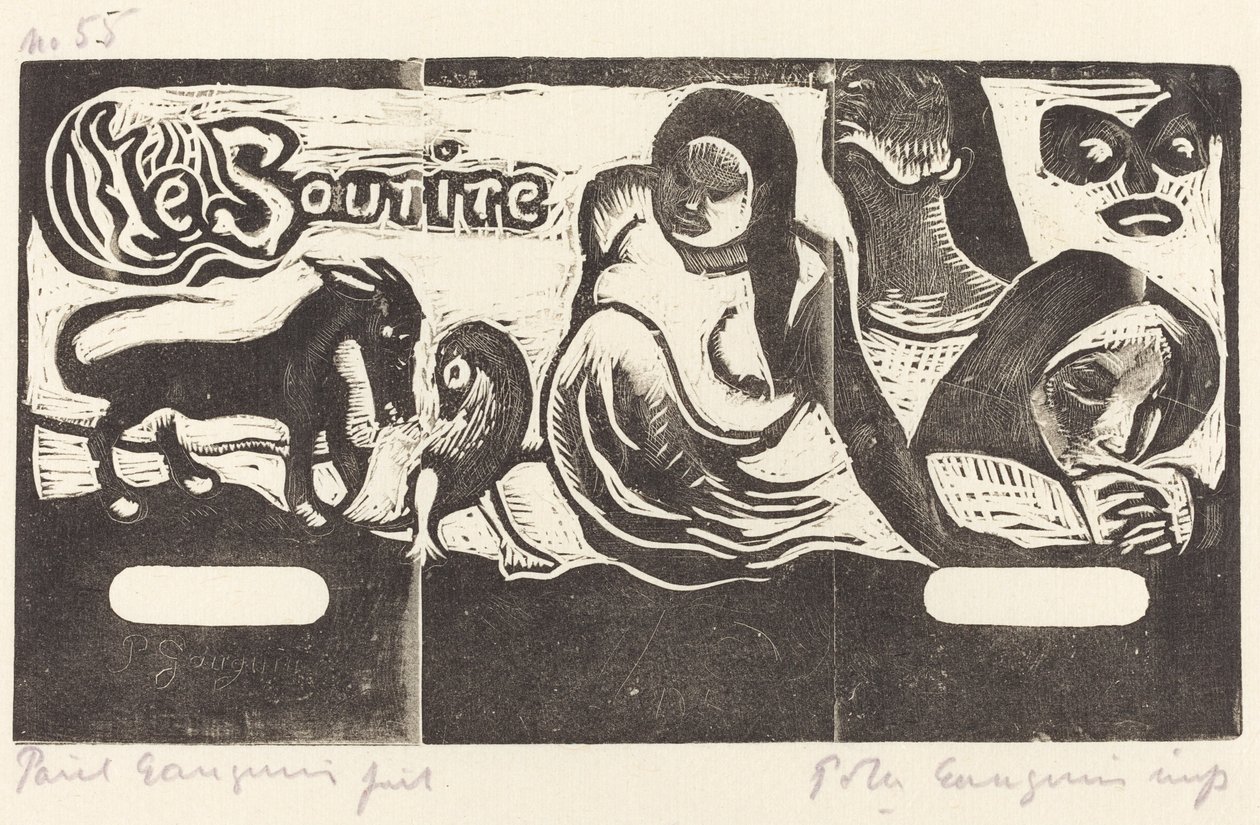 Titelside til Le Sourire Smilets titel, i eller efter 1895. af Paul Gauguin