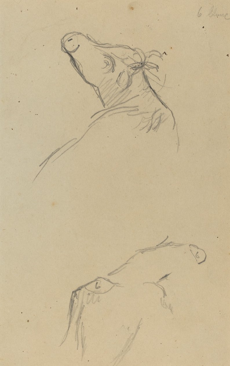 To kohoveder [verso] af Paul Gauguin