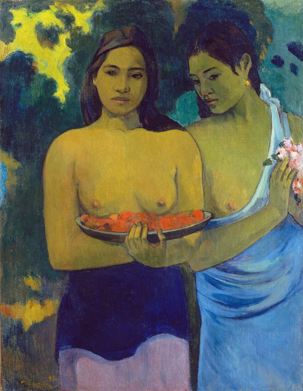 To Tahitianere af Paul Gauguin