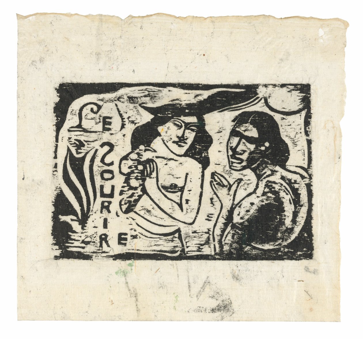 Two Women Chattering, headpiece for Le Sourire af Paul Gauguin