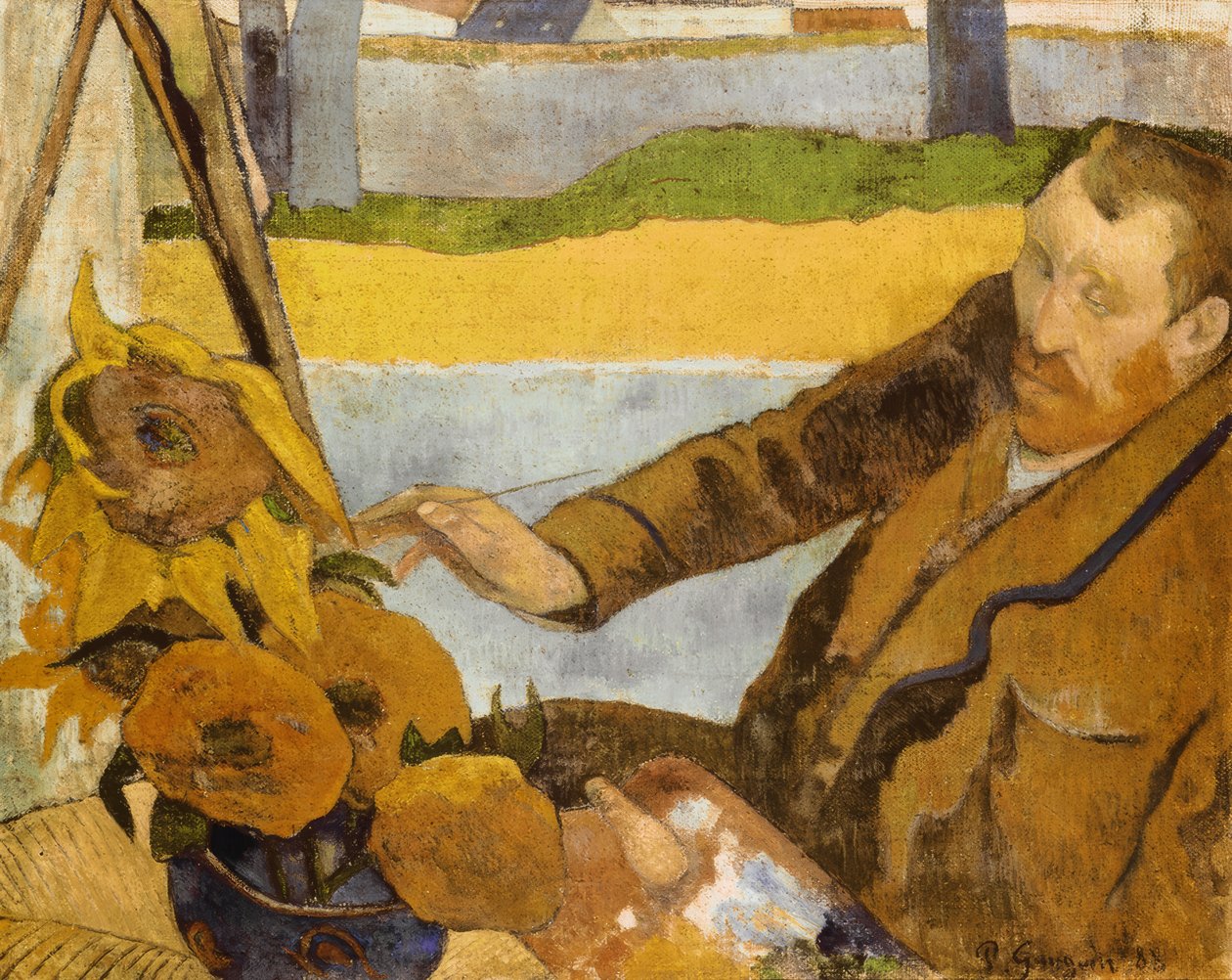 Vincent van Gogh, Sonnenblumen slibning af Paul Gauguin