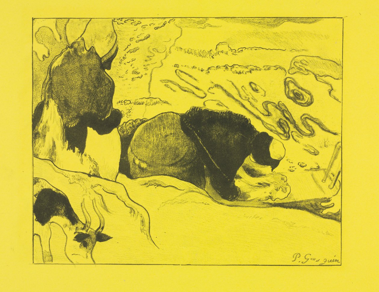 Volpini Suite: Laundresses (The Washers) af Paul Gauguin