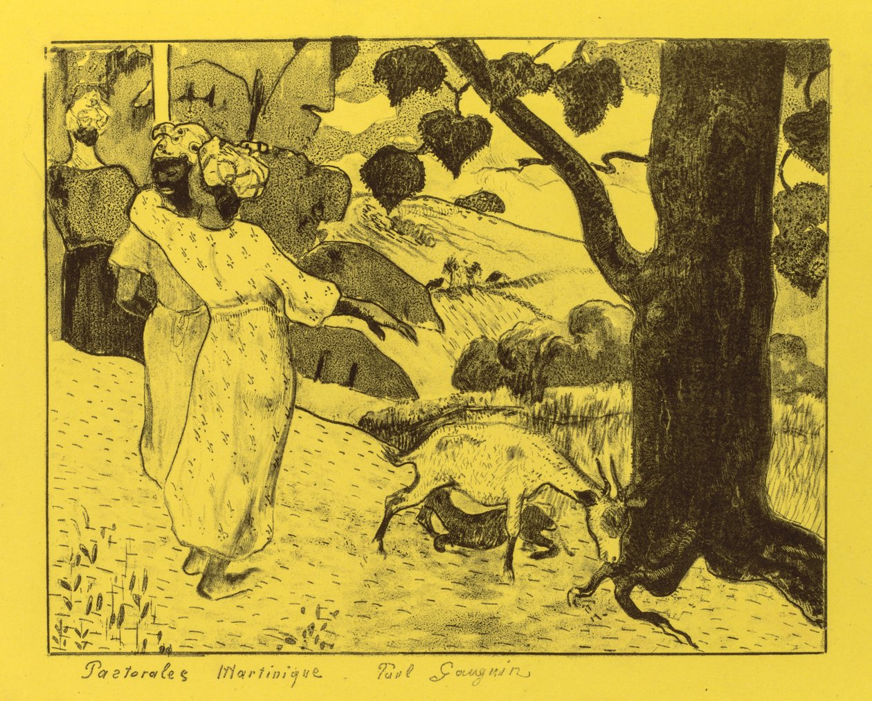 Volpini Suite: Martinique Pastoral Pastorales Martinique, 1889. af Paul Gauguin