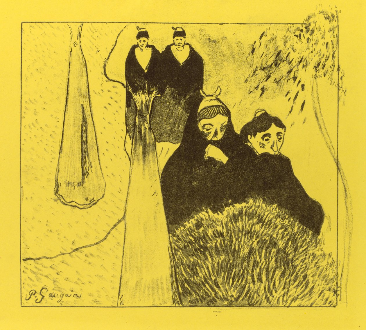 Volpini Suite: Old Women of Arles Les Vieilles Filles [Arles], 1889. af Paul Gauguin