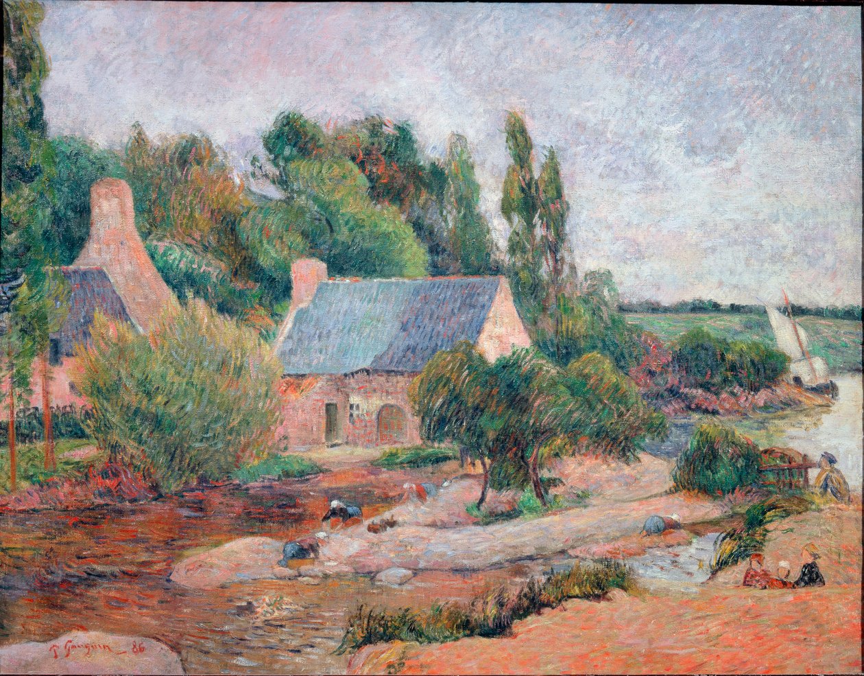Vaskekoner ved Pont-Aven af Paul Gauguin