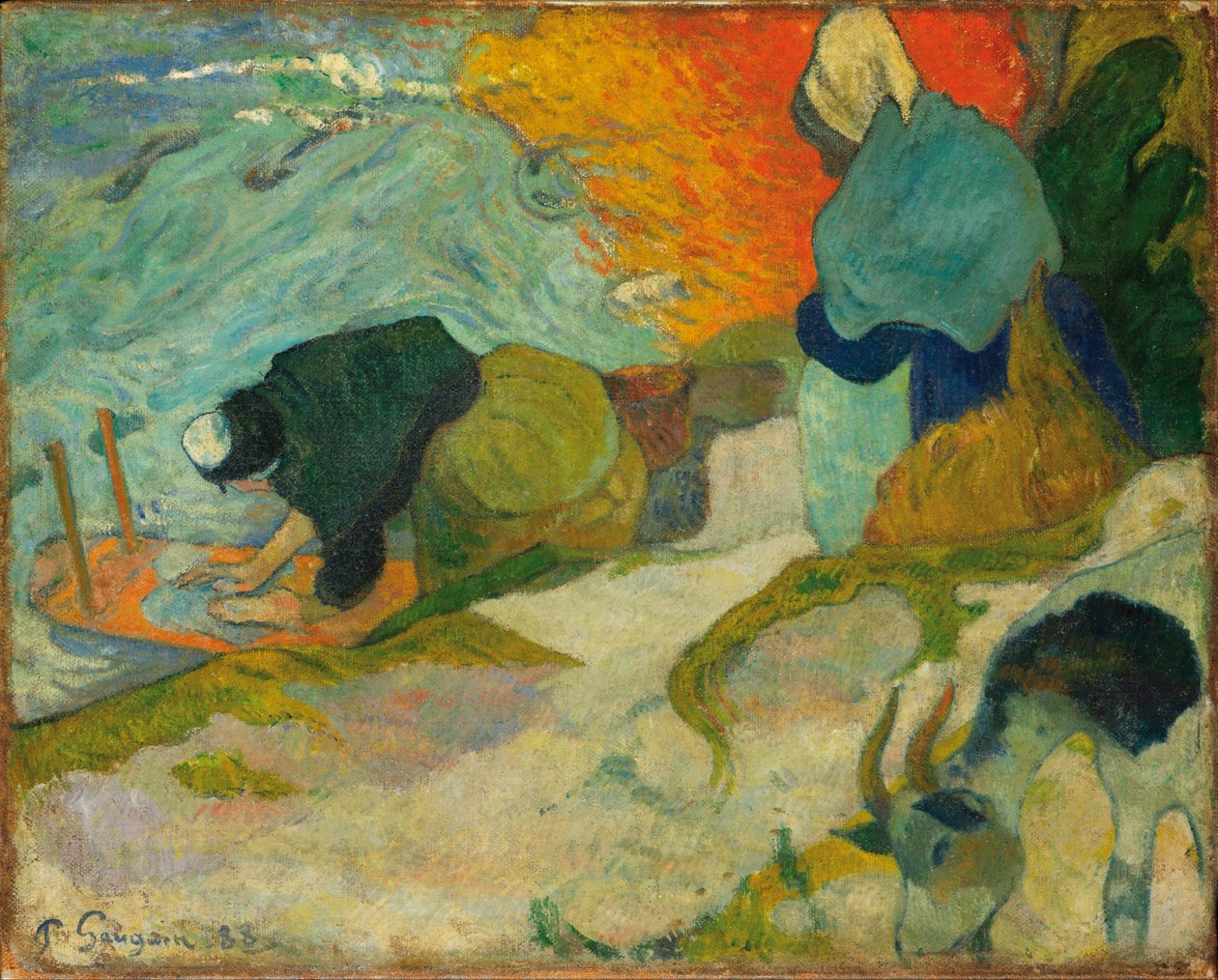 Vaskekoner i Arles af Paul Gauguin