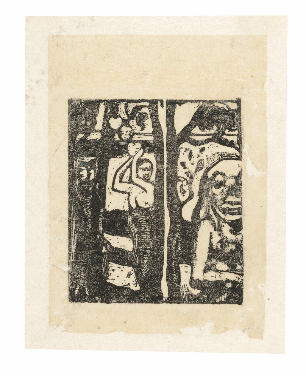 Kvinde plukker frugt og Oviri af Paul Gauguin