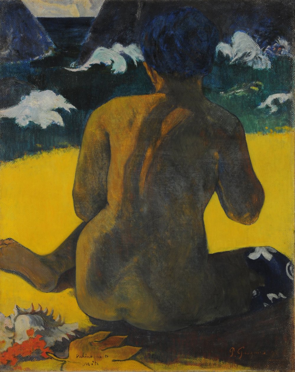 Kvinde ved stranden af Paul Gauguin