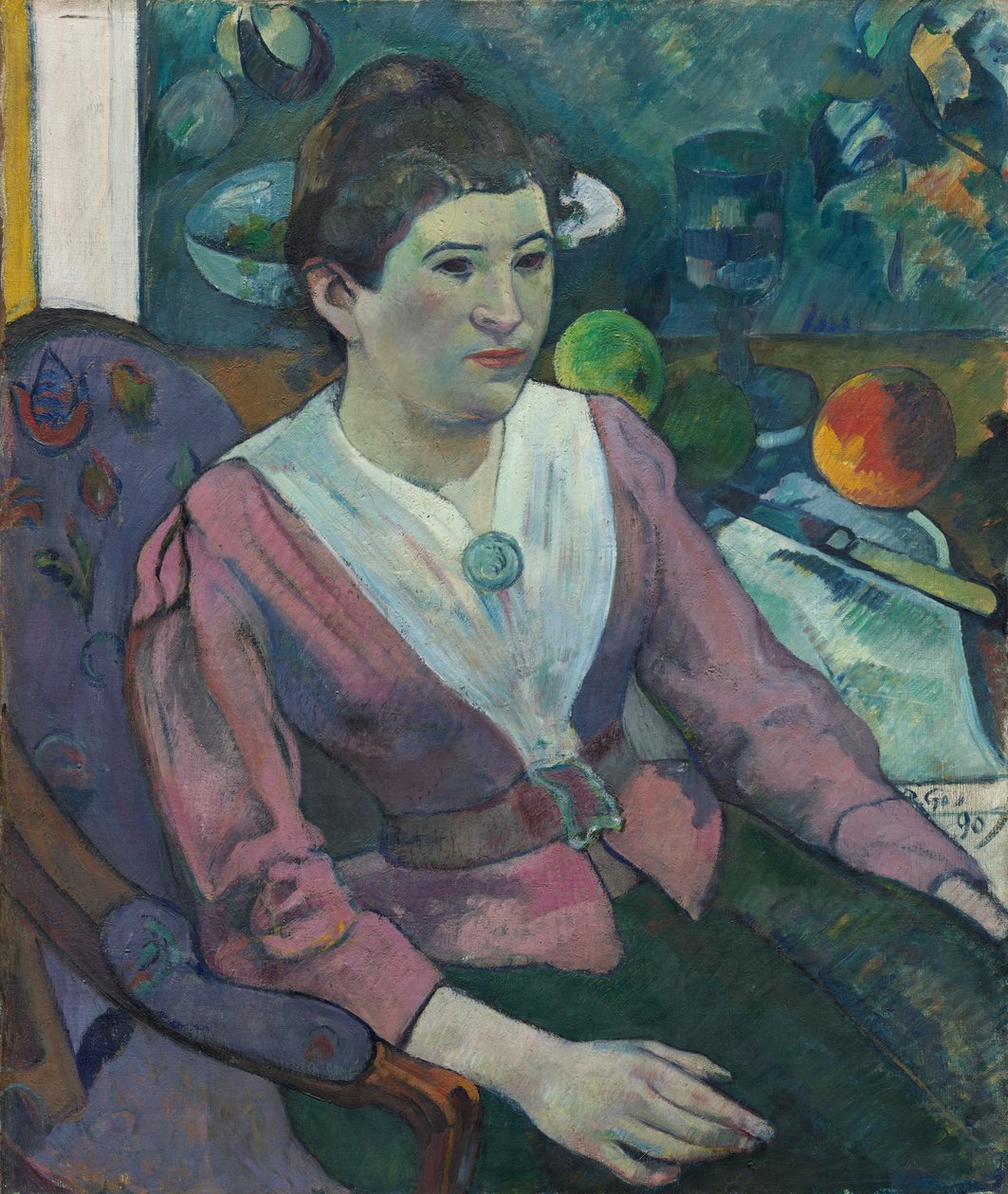 Kvinde foran et stilleben af Cezanne af Paul Gauguin