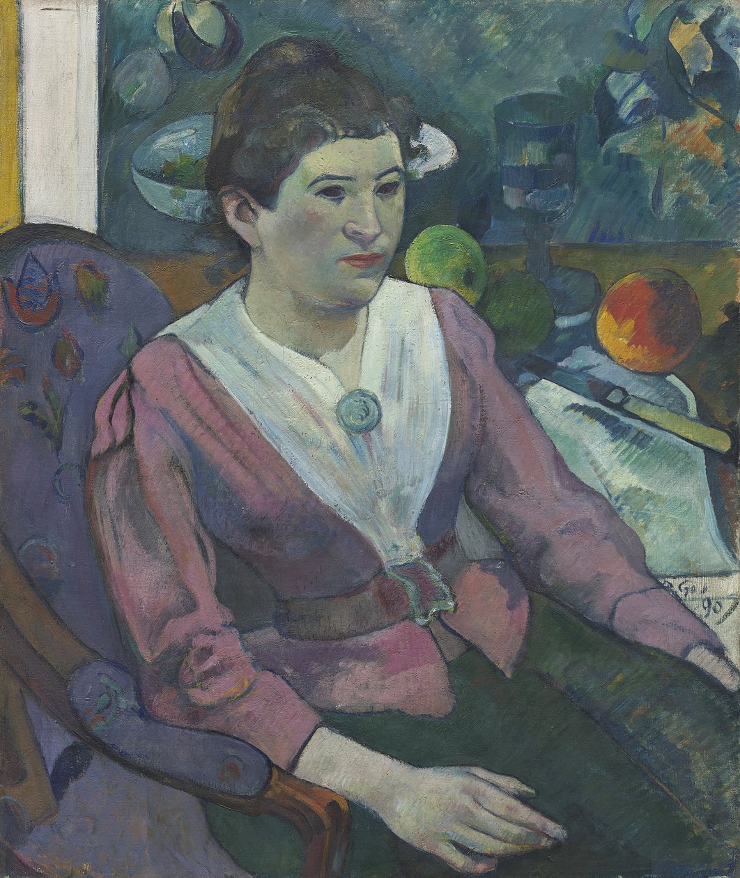Kvinde foran et stilleben af Cézanne af Paul Gauguin