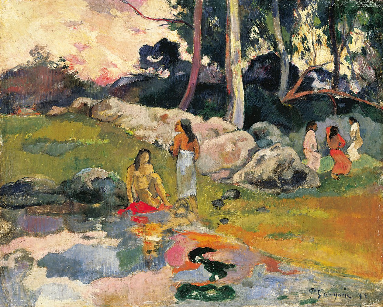 Kvinder ved floden af Paul Gauguin
